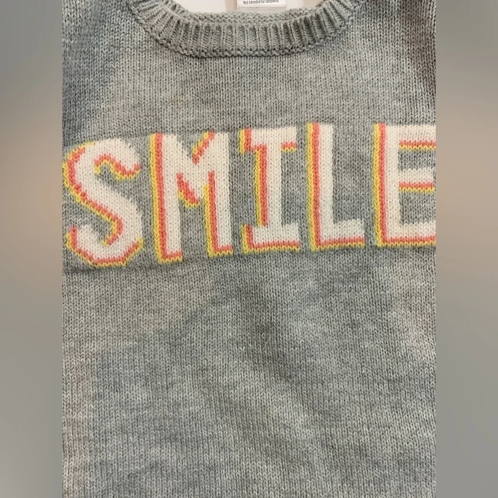 Toddler Girl Gymboree Smile Gray Sweater Tunic Sz 3T